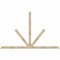 Ekena Millwork Saratoga Rough Sawn Timber Gable Bracket, Douglas Fir, 108"W x 68"H x 4"D x 4"F, 15/12 Pitch GBW108X68X0404SAR00RDF - alternate 1